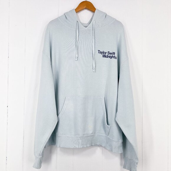 Taylor Swift Midnights Hoodie Official Tour Sweatshirt * FLAWS * Size XL Blue - Picture 1 of 15